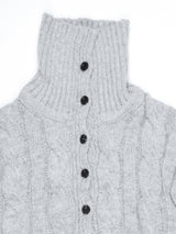  HIGHNECK BUTTON KNIT