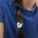 シルバーハートヘアゴム