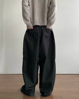 Obi Button Denim Pants