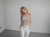 vivid flower bustier (2 color) 