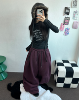 パラシュートツーピンタックバルーンロングワイドパンツ 🖤🩶💜🤎🩷5COLOR