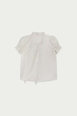 Dot button blouse_ivory
