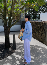 Deade 534 Off-White Linen Wide Denim
