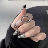 Melted Circle Frame Ring