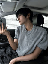 Dominic Pigment Round Neck Short Sleeve Knit