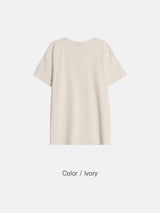 LMN ジッパーヘンリーネックVネック半袖ニット (4 colors)