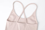 Jewel cross back tank top - pink 