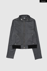 Nathan crack leather jacket
