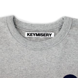ハートロックドットクロップTシャツ (グレー)