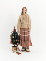 Charelle Tiered Skirt (Red)