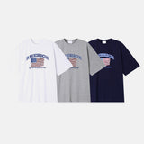 LMN レイブアメリカプリントオーバーサイズ半袖Tシャツ (3 colors)
