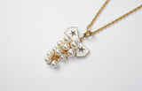 BOW&GRAPE LONG NECKLACE (CREAM)