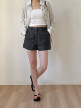 Deuan Two-Pocket Cotton Shorts