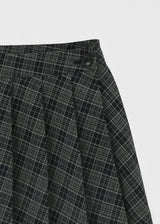 [MADE] Kiku Check Pleated Mini Wrap Skirt