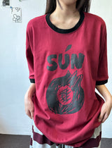 Sungre Raglan Contrast Oversized Tee 3color
