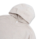 SHELL BUTTON KNIT HOOD OATMEAL