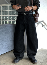 Meir Premium Adult Three-Needle Curved Wide Denim Pants