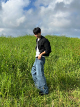 Wallet Point Wide Denim Pants (S, M, L / 3 Colors)