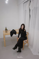 Vibe open long-sleeved cardigan knitwear