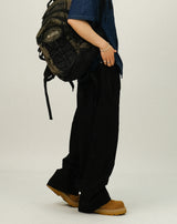 BEE Curved Line Pin-tuck Balloon Pants