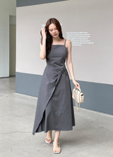 Shua Twist Wrap Bustier Long One Piece