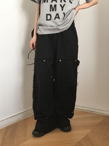 Penf Carpenter Damaged Wide Cotton Pants