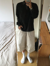 Maze Pintuck Bermuda Pants 3C