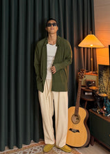 [ VIR Style Original ] China Collar Pleated Jacket 2COLOR