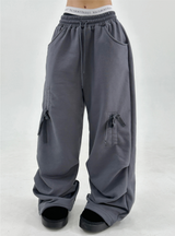(SHIRRED BOW❤/BRUSHED FLEECE❤/100% COTTON) TRAINING BOW PANTS - 3 COLOR