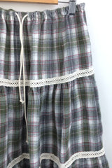Hazel latte checkered skirt