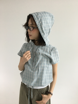 ヘイデン チェック フーディー シャツ(3color)