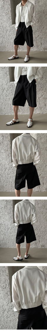 [S/S] リネンクロップブルゾンジャケット (3color)