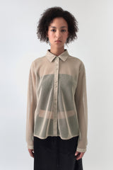 Sheer Mesh Shirt / Beige