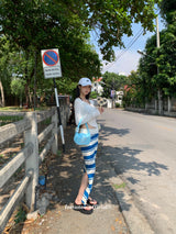 シルエットタイトロングスリーブドボタンtシャツ