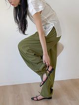 Pleo Strap Banding Wide Pants