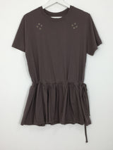 Eyelet Ruffle Crewneck T-Shirt (3color)