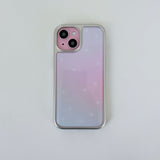 PINK AURORA STAR Silver Epoxy Case