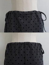 プティットドットスリットスカート (CHARCOAL, BLACK 2COLORS!)