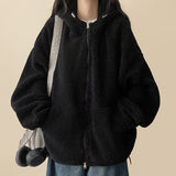 Lanit Boxy Popgle Fleece Hoodie Zip-Up