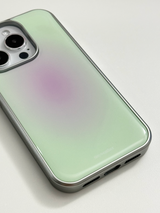 blush epoxy silver case-pink+light green