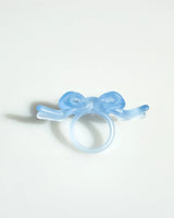Jelly Ribbon Wing Ring - Matte Blue