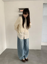 バヤニ ウォッシング ワイド デニム パンツ