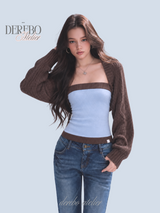 Blue Choco bolero cardigan top two-piece