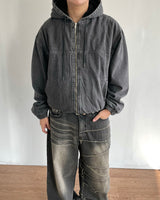 デニムフード付きジャンパー