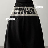 マグサイドピンタックバックレタリングトレーニングワイドパンツ