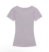 MOVER V NECK SHIRRING HALF T (4COLOR)
