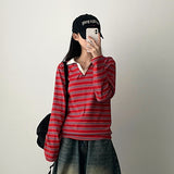 Pearlo Stripe Dangara Cara 長袖Tシャツ