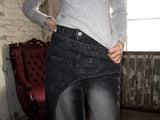 Wrap washing wide denim-PT