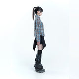 Asym check shirt 005