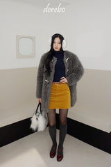 Toggle tteokbokki half-fur coat